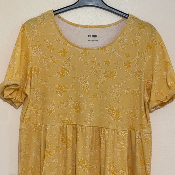BLAIR Print Scoopneck Dress with Pockets Size Large - Picture 4 of 10